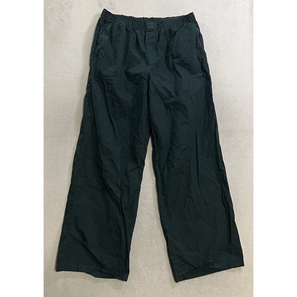 Skims Spa Sleep Pants Women's Size Large Pine Green Elastic Waist (Fits 32x30)